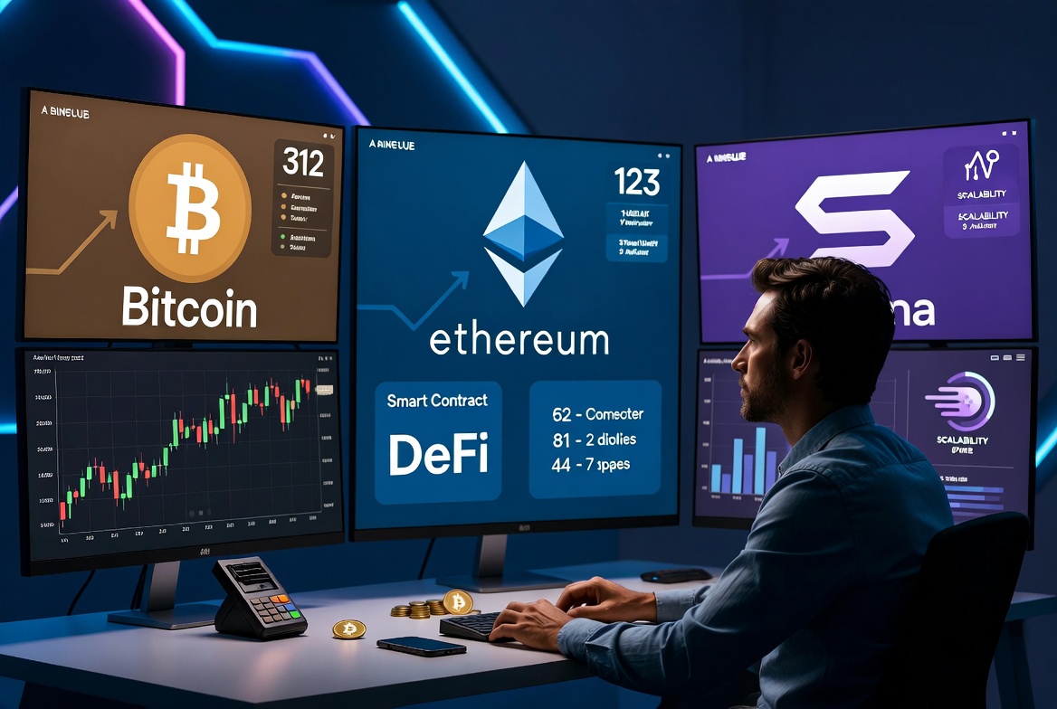 Bitcoin, ethereum ou solana : quel choix en 2025 ?